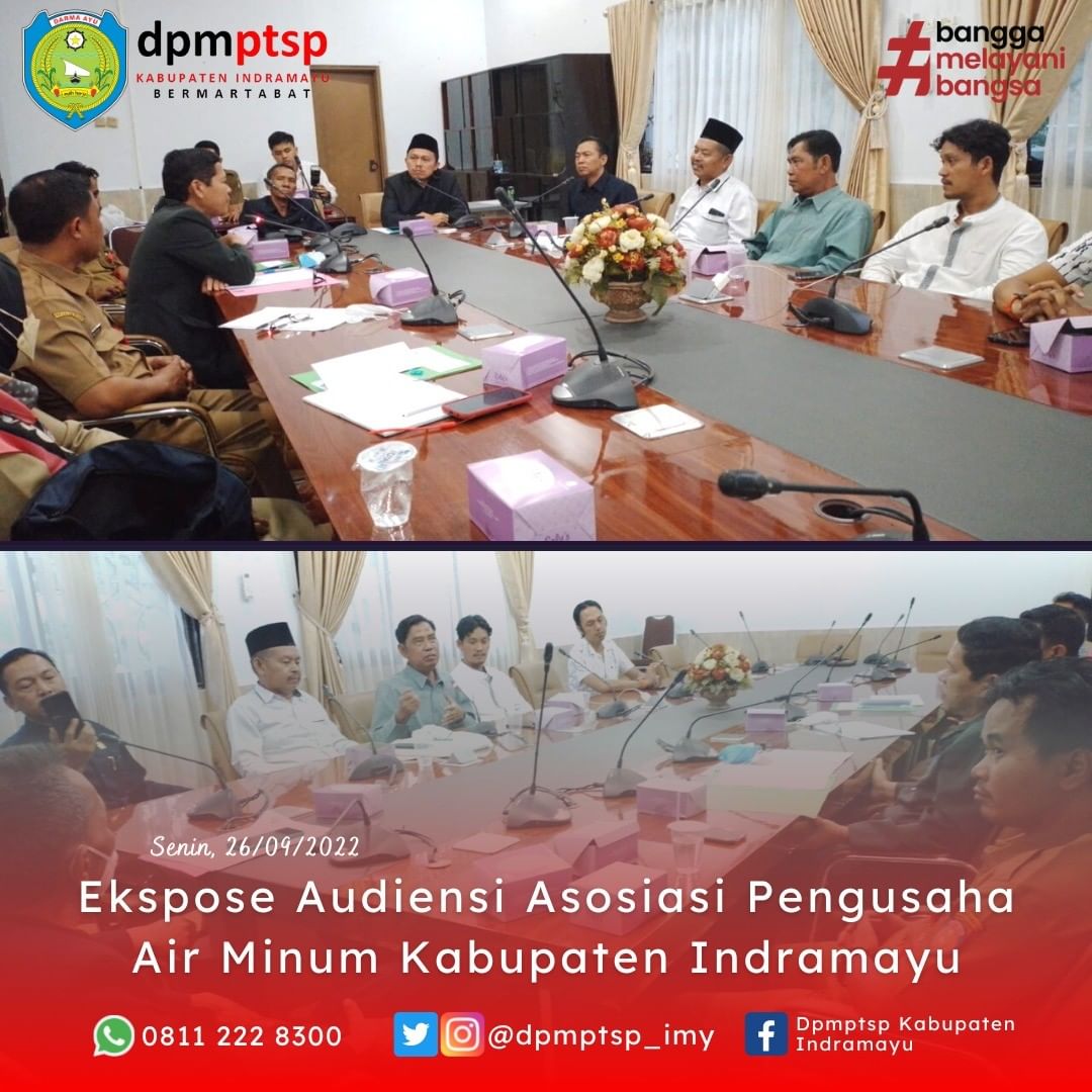 Ekspose Audiensi Asosiasi Pengusaha Air Minum Kabupaten Indramayu.